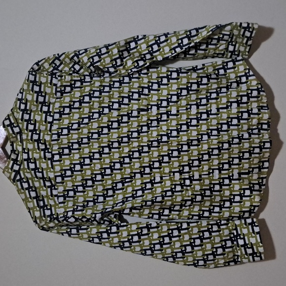 🗽Jones New York Collection Size M  lime green & navy blue ⛓️ chain link design - Picture 6 of 7